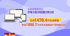有159.3万名消费者购2大类家电产物191.5万台